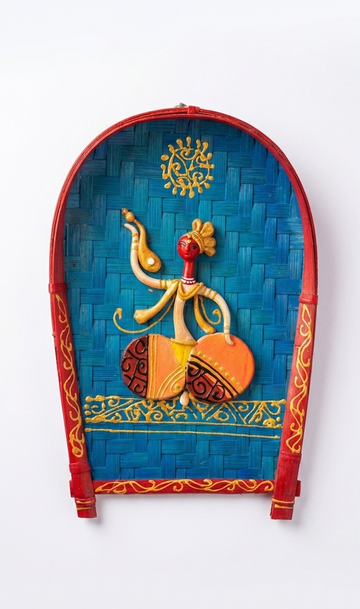 Handmade Bamboo Kulo Soop ,Wall Hanging, Multicolor