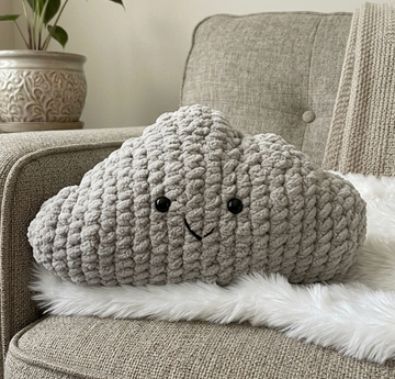 Handcrafted Crochet Cloud (Grey)