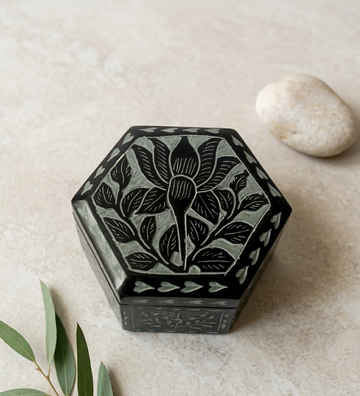 Black Marble Jewellery Box