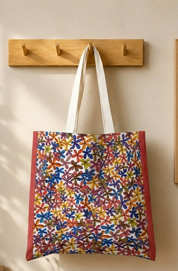 Rainbow Posy Tote Bag