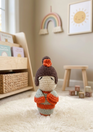 Handcrafted Crochet Japanese Doll