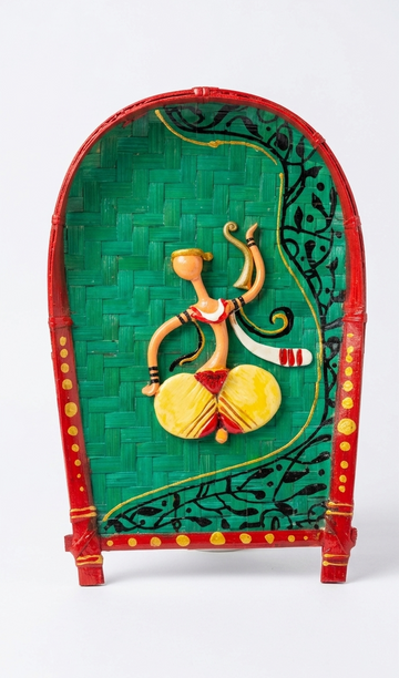 Handmade Bamboo Kulo Soop ,Wall Hanging, Multicolor