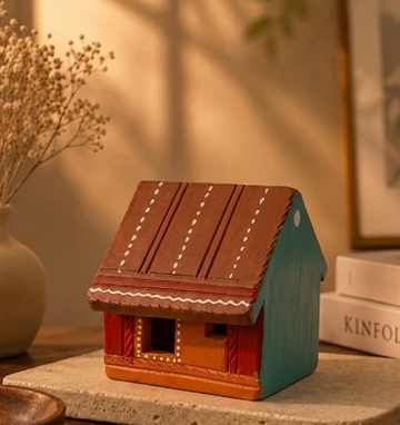 Pottery House (Each piece is 100% Handmade,so Slight Variations in Design and Color May Occur.Any one of the Available Designs Will be Delivered)