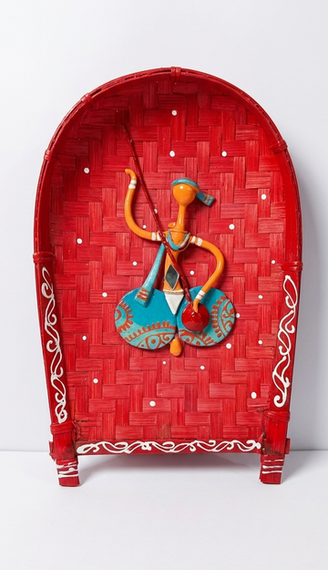 Handmade Bamboo Kulo Soop , Wall Hanging, Multicolor
