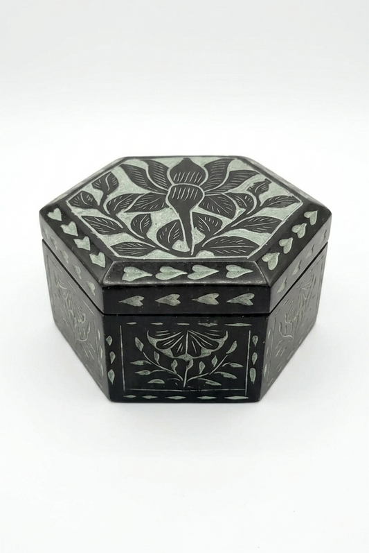 Black Marble Jewellery Box