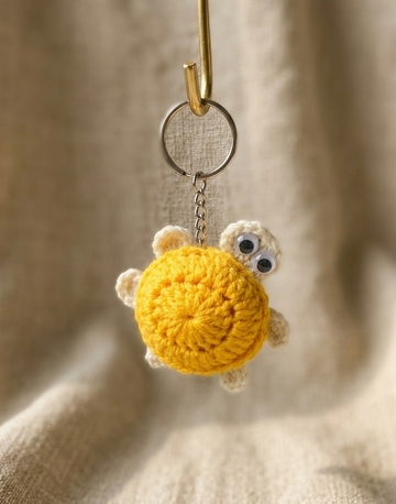 Crochet Keychain - Turtle (Yellow)