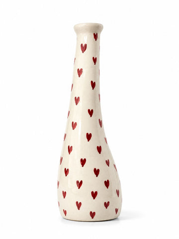 Handcrafted Tall Ceramic Heart Vase