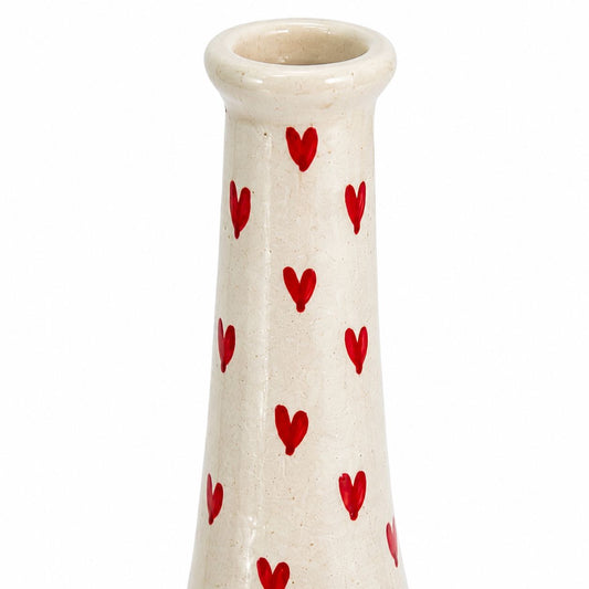 Handcrafted Tall Ceramic Heart Vase