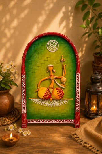 Handmade Bamboo Kulo Soop ,Wall Hanging, Multicolor