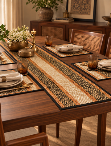 Sabai Grass Dining Table Runner & Mats Set of 7 Pieces