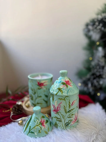 Pottery Candles - Cylindrical with lid