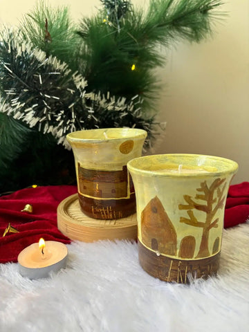 Pottery Candles - Jar