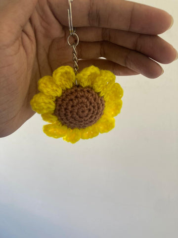 Crochet Keychain - Sun flower