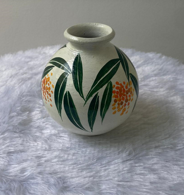 Leaves and Flowers Pattern Pot
