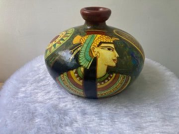 Hand-Painted Terracotta Egypt Art Pattern Pottery