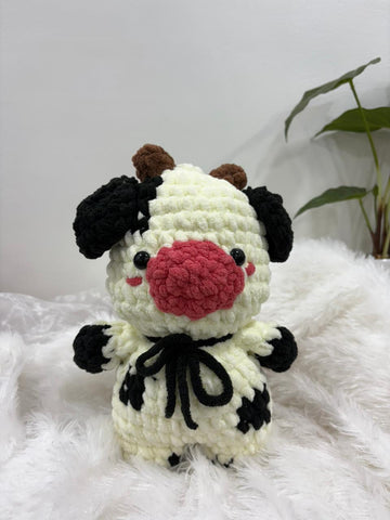Handmade Crochet Cow Soft Toy