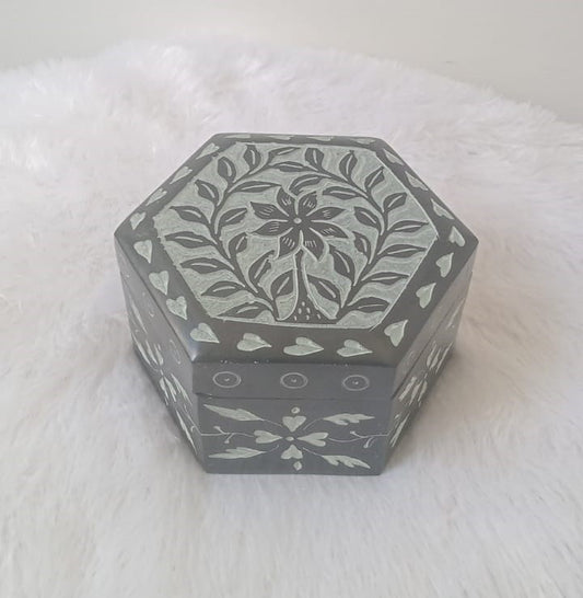 Black Marble Jewellery Box