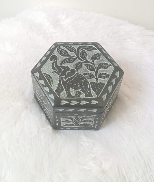 Black Marble Jewellery Box