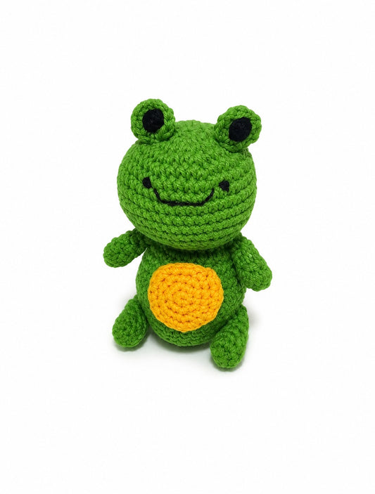 Handcrafted Crochet Frog Soft Toy