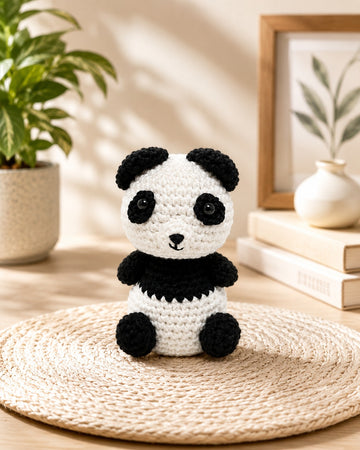 Handcrafted Crochet Panda Soft Toy