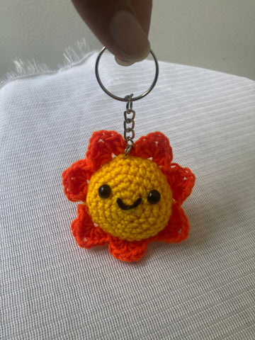 Crochet Keychain - Flower (Orange)