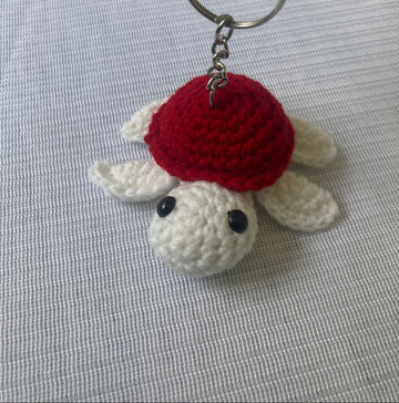 Crochet Keychain - Turtle (Red)