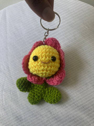 Crochet Keychain - Flower (Pink)