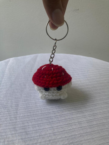 Crochet Keychain - Mushroom (Red)