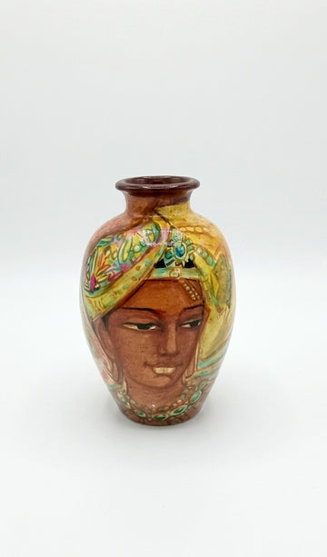 Ajanta Art - 6 inch - Ajanta / Alora Paintings - 6 inch (Painting on Brown Base)
