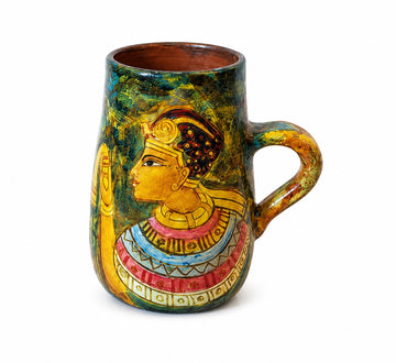 Egypt Art Pattern - Mugs - Hand painetd Mugs - Egypt (Painting on Brown Base)
