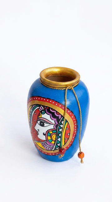 Madhubani Traditional Art - Lady Face - Madhubani - 5 inch (Multiple colour)