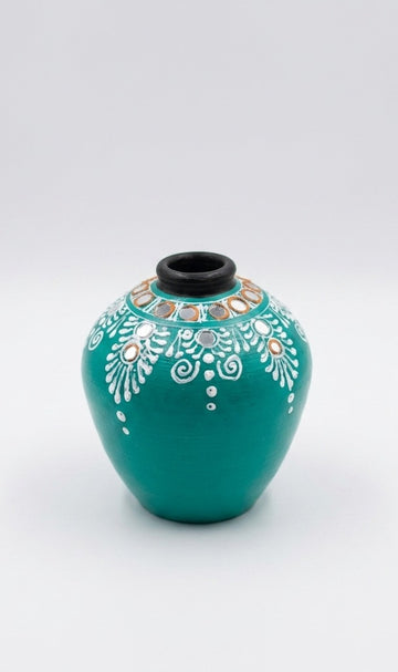 Multiple colour / shape - Glass work with Mandala art (Green & Purple) [KPTG013]
