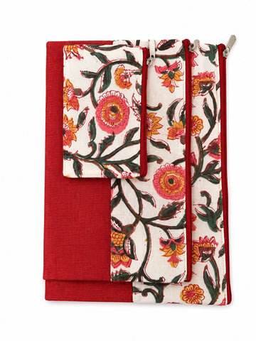Document Organiser pack of 3 - Red