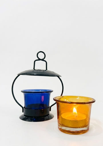 Colourful glass lamps (Blue)
