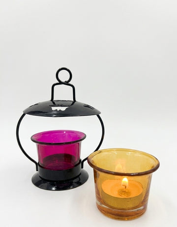 Colourful glass lamps (Pink)