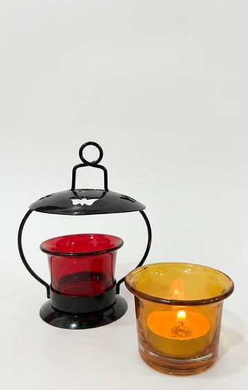 Colourful glass lamps (red)
