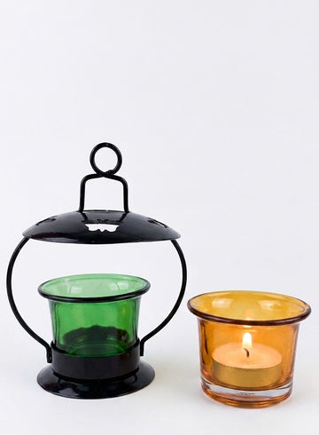 Colourful glass lamps (Green)