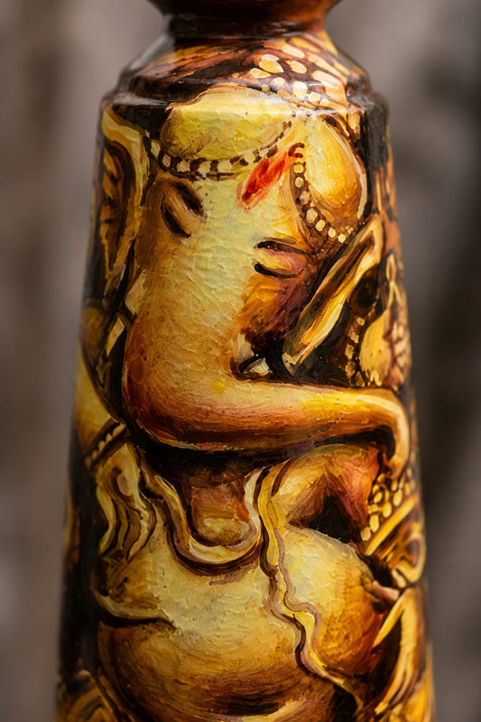 Hand Painted Ganesha Vase - 12 Inch