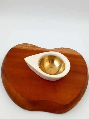 Marble Brass Diya