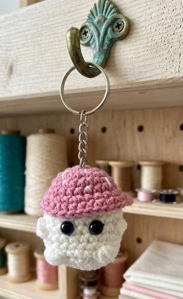 Crochet Keychain - Mushroom (Purple)
