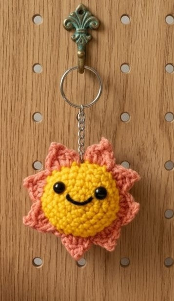 Crochet Keychain - Flower (Peach)