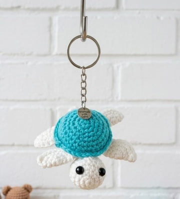 Crochet Keychain - Turtle (Blue)