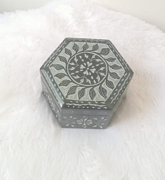 Black Marble Jewellery Box
