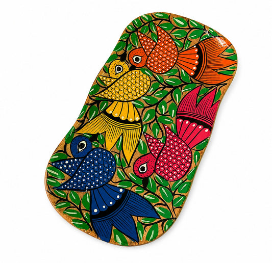 Wooden Bird Pattachitra - Tray