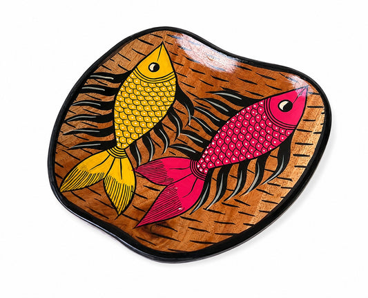 Wooden Fish Pattachitra - Tray