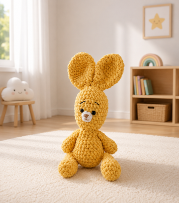 Handcrafted Crochet Yellow bunny