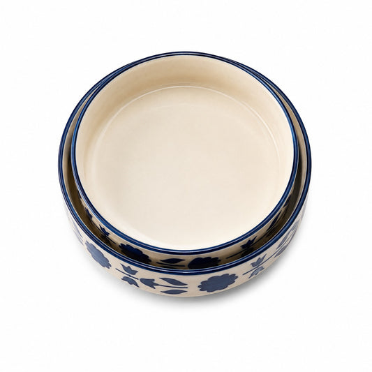 The Cobalt Floral Set (Pair of 2 Bowls)