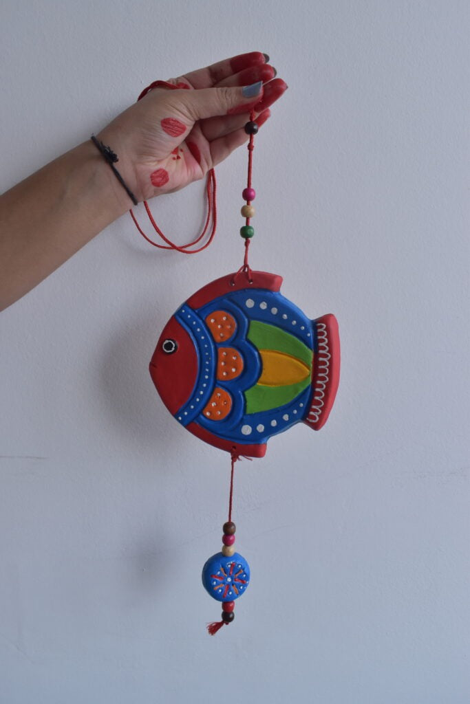 Hanging - Big Fish - Pottery Big Fish with string