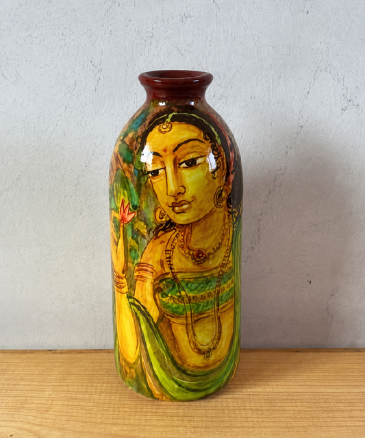 Ajanta Art - 10 inch - Ajanta / Alora Paintings - 10 inch (Painting on Brown Base)