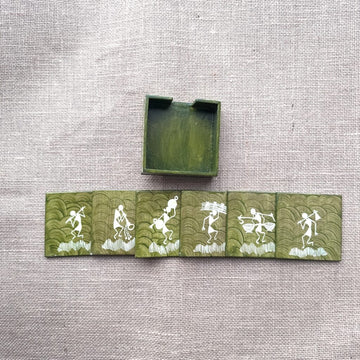 Tribal Art Coaster - Warli/Tribal Art